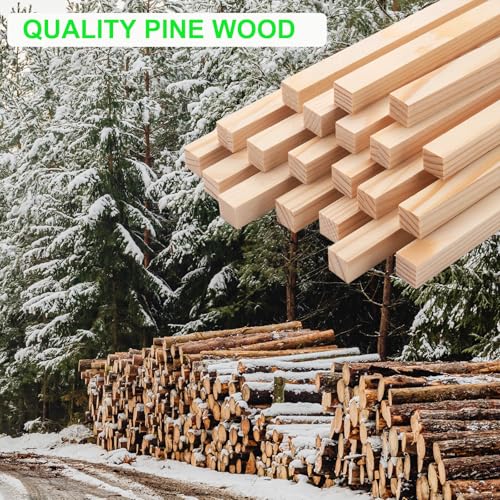 Square Wooden Dowels Wood Dowel Rods 5/16" x 12", 30 PCS Square Wooden Sticks for Crafts, Unfinished Hardwood Sticks Wood Strips Slats for Crafting, Woodworking, Model Making, Home Decor - size: 5/16"×12"-30PCS