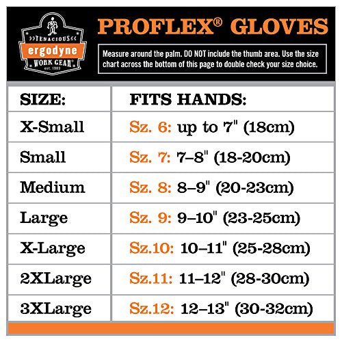 Ergodyne ProFlex 9000 Certified Lightweight Anti-Vibration Work Glove, Large, Black - size: Large (Pack of 1)