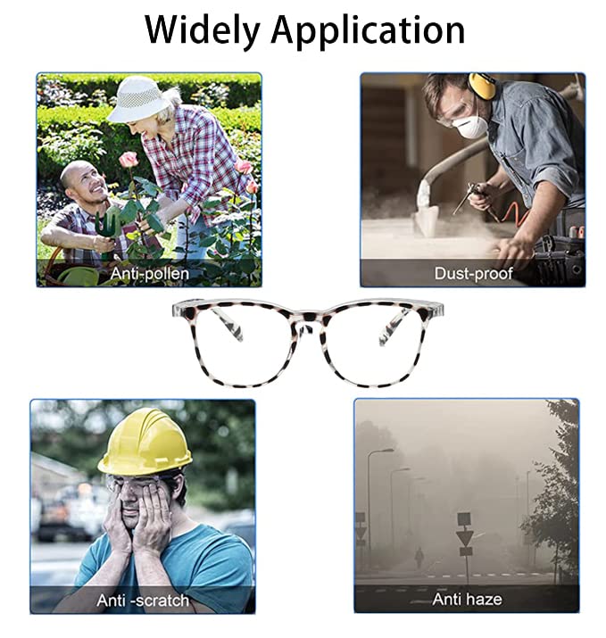 Safety Glasses for Men Women Nurses Anti Fog Stylish Fashion Comfortable Goggles with Side Shields Eye Protection for Adult - color: Leopard