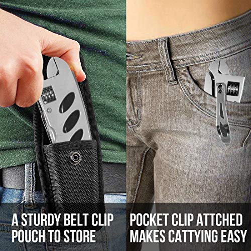 Multitool Wrench With 7 Tools/Pliers/Wire Cutter/Flat Screwdriver/Phillips Screwdriver/Portable Folding Multifunctional Adjustable Multi Purpose Stainless Steel Tool
