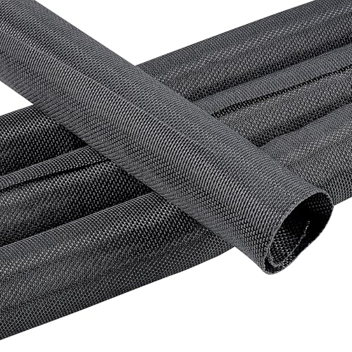 1"-36ft Automotive Mesh Woven Wire Sheathing Split Wire Loom - style: 1" - 36 Feet