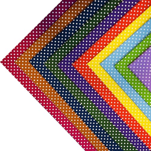 12"x12" 50pcs Cotton Fabric Squares for Sewing Quilting Supplies- Polka Dot - color: Polka Dot, size: 50 PCS 12"x12"