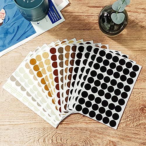 Epakh 864 Pcs Screw Hole Covers Wood Stickers, Basic Color - color: Basic Color