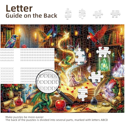 Magic Book Puzzles for Adults 1000 Pieces - color: The Magic Book of Wonders
