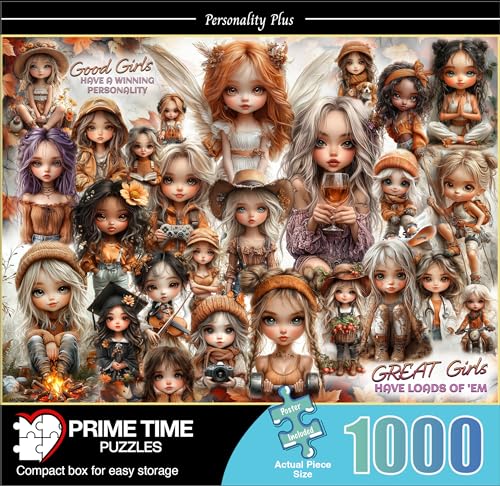 Adult Jigsaw Puzzle 1000 Piece Great Girls Collage - color: Personality Plus
