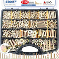 1100cs Grade 8.8 Metric Bolts and Nuts Assortment Kit, M4, M5, M6, M8, M10 Heavy Duty Hex Bolts and Nuts Kit, Assorted Nuts, Bolts, Flat & Lock Washers, Yellow Zinc Plated, Length from 12-40 mm - size: 1100PCS M4, M5, M6, M8, M10