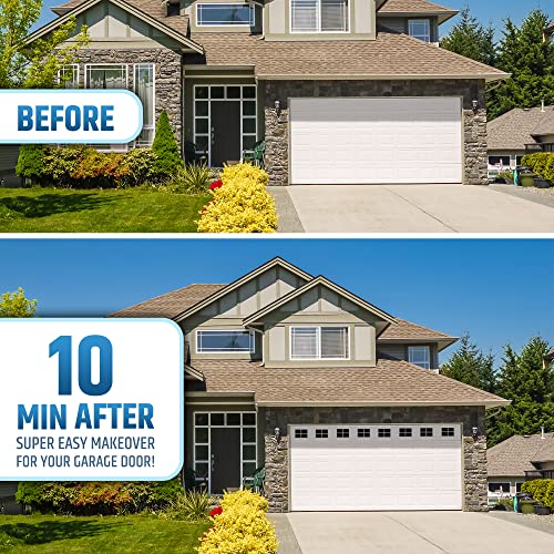 Strong & Glossy Magnetic Garage Door Windows - Looks Like Real Window Panels/Faux Panes - Decorative Hardware Kit - Easy to Align & Will Never Fall (Upgraded Magnets) | Fits 2 Car Garage | 32pcs 4"X6 - style: 32pcs Magnetic Windows