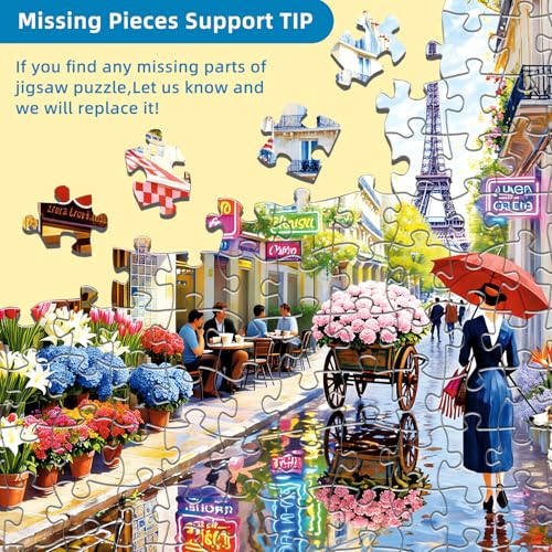 Charming Paris Puzzles for Adults 1000 Pieces - color: Romantic Paris