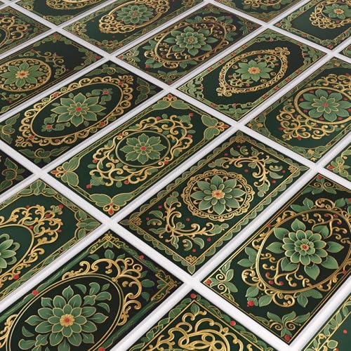 VICCI 32Pcs Peel & Stick Tile Decals 8" x 4" - color: Sjm-305, size: 8x4IN*32PCS