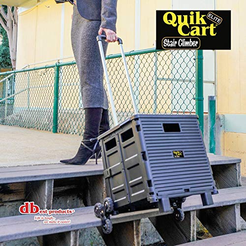 dbest Products Quik Cart Elite Stair Climber Rolling Crate - Black - color: Black, style: Elite Stair Climber