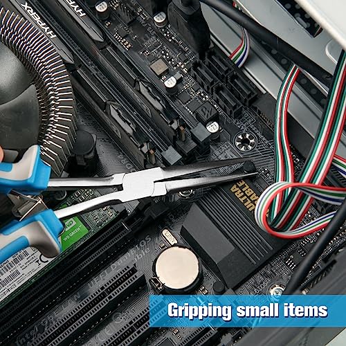 SPEEDWOX Long Reach Extra Long Needle Nose Pliers With Teeth Wire Looping Pliers for Jewelry Making, Protective Cover For Narrow Space - style: Upgrade Needle Nose Pliers with Teeth