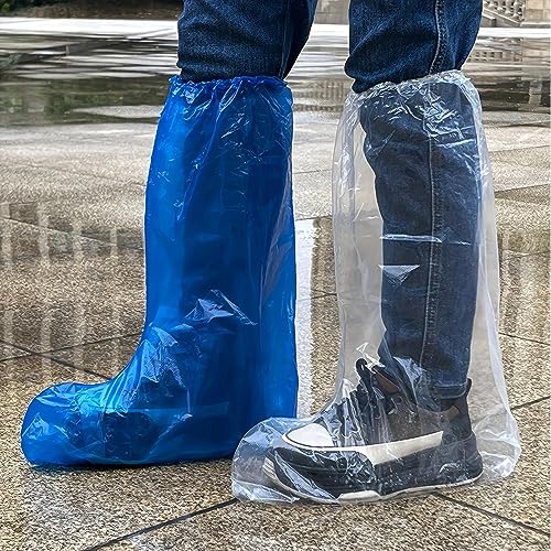 Fancystyle Pack of 400 Disposable Thicker Boot and Shoe Covers 19 inch Tall - color: Blue, size: 200 Pairs(400)