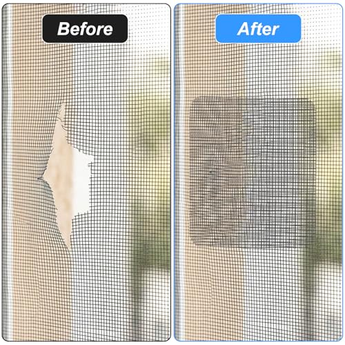 Sibba 20 Sheets Window Screen Patches Repair Kit Self-Adhesive Patch