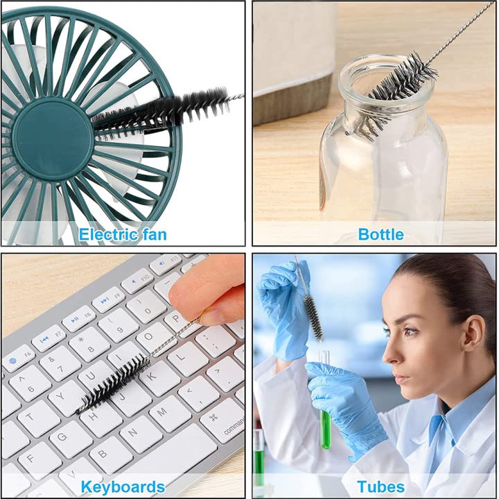 Utoolmart Steel Wire Cleaning Brush, Spiral Power Tube Brush, Steel Wire Tube Brush Cleaning Tool, Tube Bottle Brush, 0.8-inch Diameter 12-inch Length, 10pcs - color: 10pcs, size: 2cm