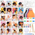Sherr 140 Pcs 20 Set Pre Drawn Canvas Painting Kit, Mother's Day - style: Mother's Day