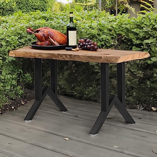 19 Inch Metal Table Legs, Heavy Duty Industrial Metal Coffee Table Desk Legs Set of 2 Mid Century Home DIY Projects Furniture Feets with Adjustment Feet Pads(Bear Up to 800lb) - size: 19 '' Unique Shape