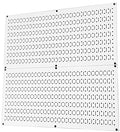 Pegboard Rack Wall Control Home & Garage Tool Storage & Organization White Metal Pegboard Pack - Two 32-Inch x 16-Inch White Steel Peg Board Panels - color: White