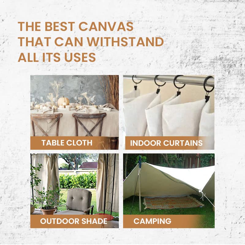 ZUPERIA Canvas Drop Cloth for Painting (Size 4 x 25 Feet - Pack of 2) - Pure Cotton Painters Drop Cloth for Painting, Furniture & Floor Protection - All Purpose Thick Cloth with Double Stitched Edges - size: 4' x 25' Feet - Pack of 2
