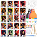 Sherr 140 Pcs 20 Set Pre Drawn Canvas Painting Kit, Cool Gentlemen and Lady - style: Cool Gentlemen and Lady