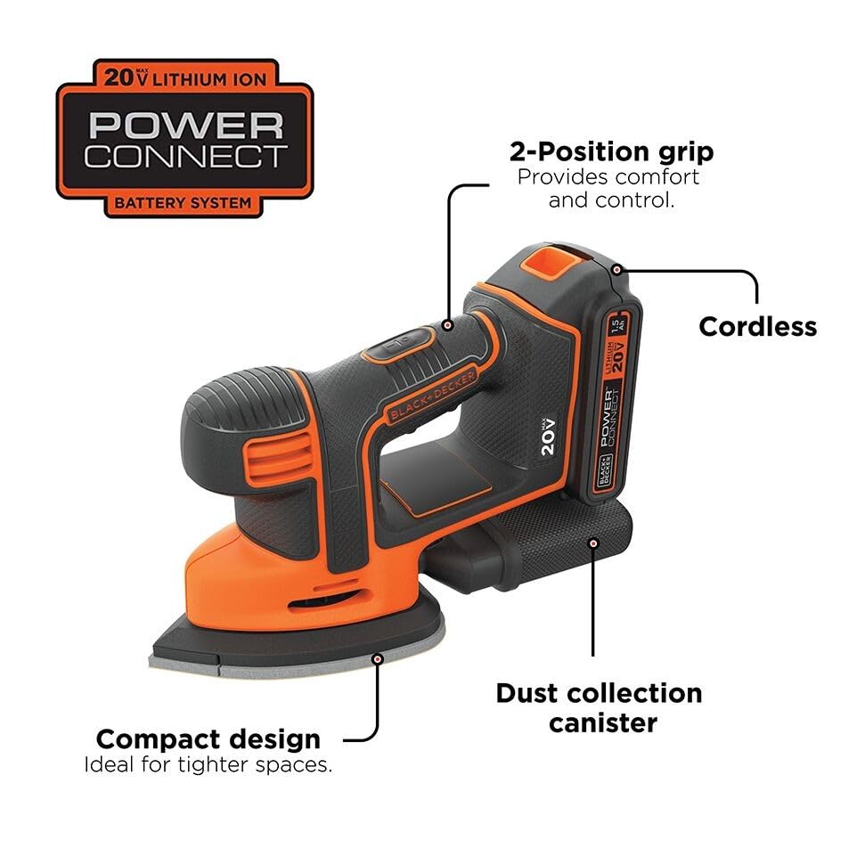 BLACK+DECKER 20V MAX* Sheet Sander (BDCMS20C)