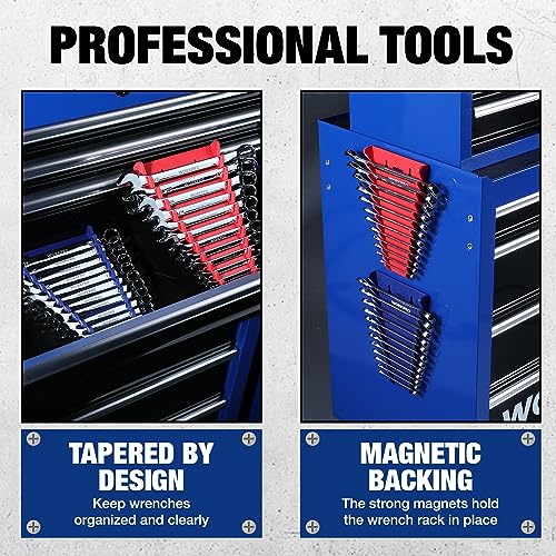 WORKPRO 2-Pack Magnetic Wrench Organizer, 12-Piece Wrench Holder Set - style: Magnetic Wrench Organizer(2PC)
