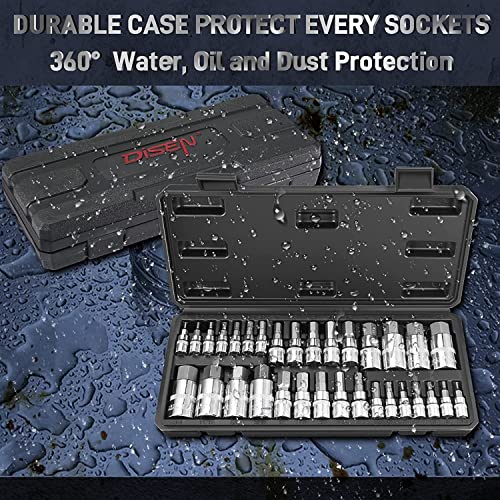DISEN 32-Piece HEX Bit Socket Set - size: Hex Bits 32pcs