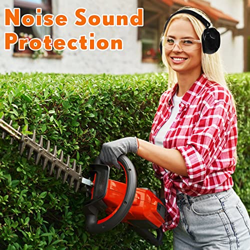 Yunsailing Noise Reduction Headphones NRR 28dB Hearing Protection Ear Muffs Protection Headphones for Shooting Construction - color: Black