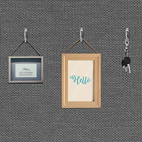 Hotop 30 Pcs Push Pin Hooks 20 Lbs Picture Hanger, Silver - color: Silver