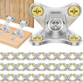 24Pack Butterfly Corner Bracket Detachable Corner Brace Alloy Right Angle L Bracket with Screws, Butterfly Shape Corner Fastener for Wood Furniture Cabinet Shelves Table Chair Bed (Nickel)