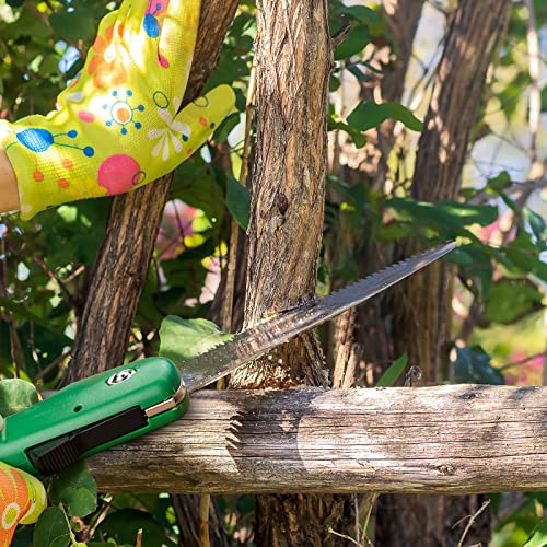 FLORA GUARD 7.7-Inch Folding Hand Saw - color: Green, size: 7.7 Inch