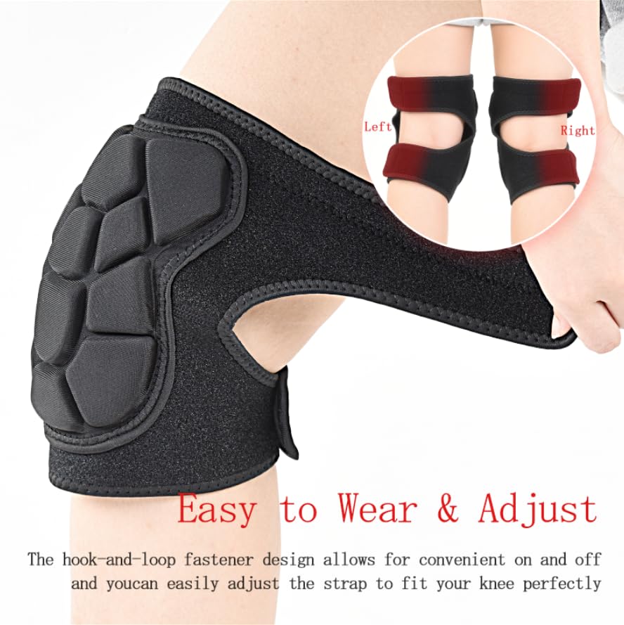 OTraki Gardening Knee Pads for Women & Men Knee Cushion for Kneeling | Adjustable High Elastic Soft Durable Kneepads for House Floor Cleaning, Gardening Maintain, Construction Work, Black L