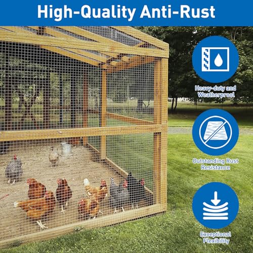 Hardware Cloth,Chicken Wire Fence,1/2 inch 15.7in x 6ft Galvanized Welded Cage Wire for Bird Wire Gopher Wire Rabbit Wire Snake Fence Poultry Netting Cage Screen - size: 15.7in×6ft