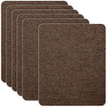 Azobur Coarse Linen Repair Patches, 6 Piece Self-Adhesive Linen Fabric Patches, Multi Color, Can be Used for Linen Sofa Repair and Linen Clothes Repair, Quick Fix Sofa.(Dark Brown) - color: Linen - Dark Brown