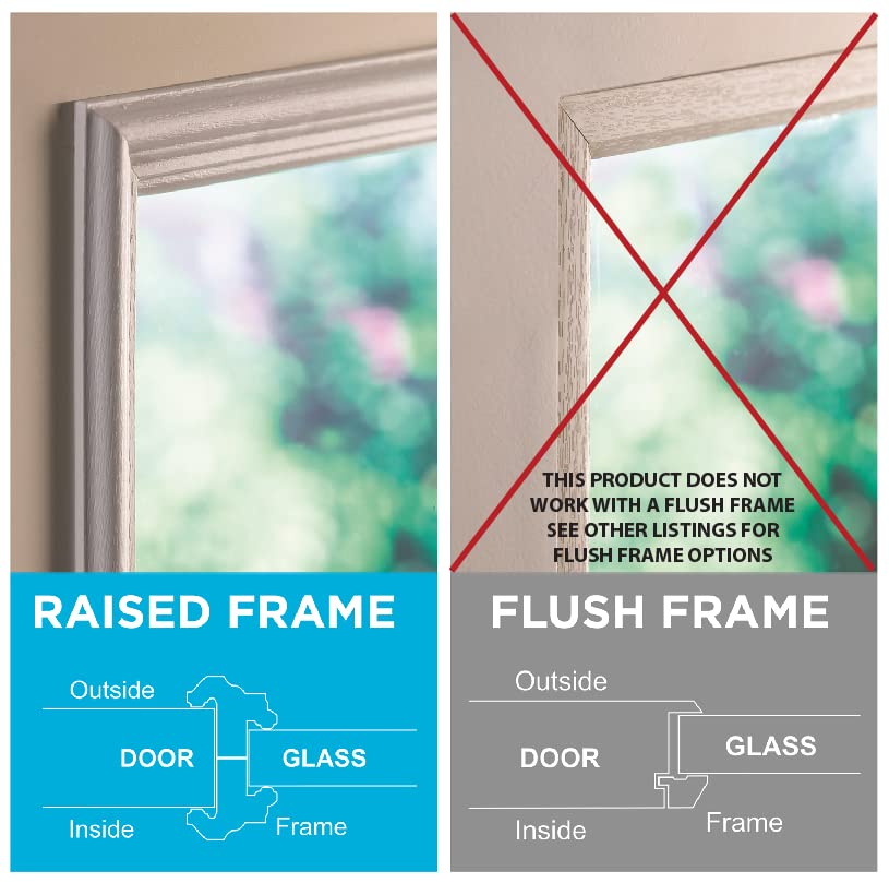 ODL Add On Blinds for Raised Frame Doors - Outer Frame Measurement 22" x 38" - Home Improvement - Easy to Install, Use and Maintain - Innovative Window Shades Behind The Tempered Safety Glass Panels - size: 22"W x 38"H