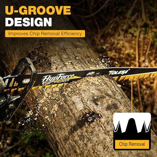 TOLESA Japanese Teeth Reciprocating Saw Blades 9 Inch, Wood Pruning Saw Blades 6TPI for Wet Wood, Triple Ground Teeth with U-Groove Design, Fast & Clean, 3PCS - size: 9 Inch