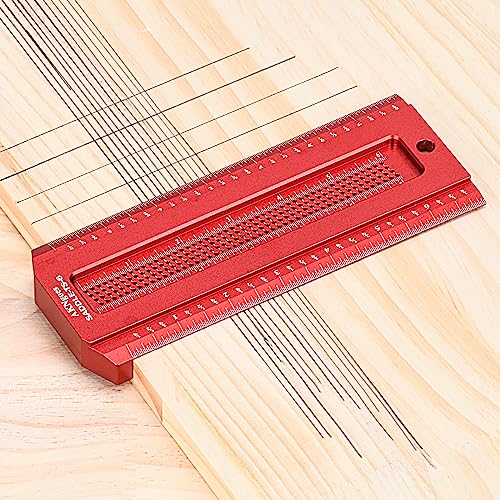 Woodworking Saddle T-Square Ruler 6in, T-Square for Carpenter Work, Layout and Measuring Tools - style: 6inch