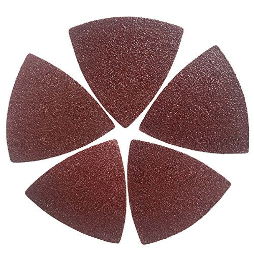XXGO 60 Pcs 80 Grits 3-1/8" 80mm Triangle Oscillating Tool Sandpaper - size: 3-1/8 Inch Triangle - 80 Grit - 60 Pcs