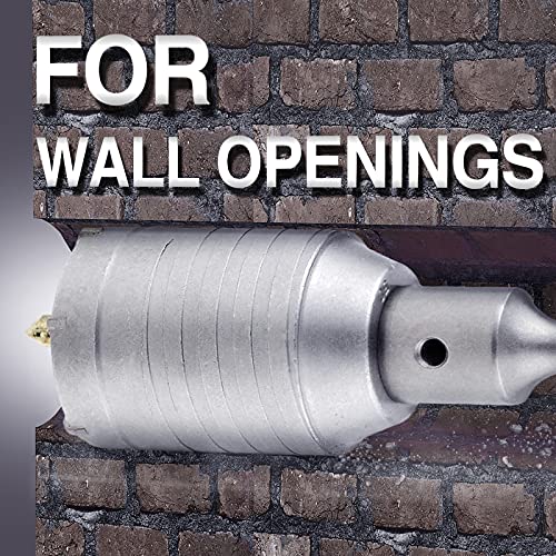 95mm / 3-3/4inch Concrete Hole Saw with 220mm(8.66 inch) SDS Plus Shank Connecting Rod Cement Hole Saw for Cement Brick Concrete Stone Wall (95mm / 3-3/4")