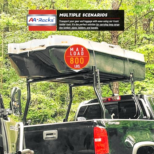 Model X31-J Truck Ladder Rack 800Ibs Capacity with (8) Non-Drilling Z-Clamps Extendable Steel Pick-Up Truck Bed Ladder Rack Two-bar Set - Black - style: Special Design( Z-Clamp-on) Non-Drilling