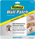 Homax 41072055048 Galvanized Steel Wall Patch, 4"x4", Heavy Duty Patch (Pack of 6) - size: 4x4 in. (Pack of 6), style: Heavy Duty Steel