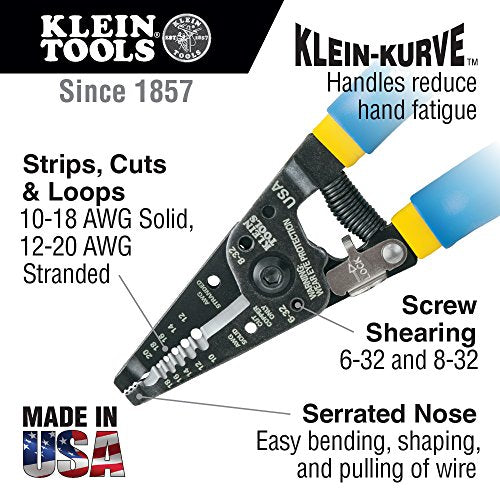 Klein Tools 80018P Tool Kit, Made in USA, Set with Wire Stripper, Screwdriver, Non-Contact Voltage Tester, GFCI Outlet Tester, Residential Tool Kit, 4-Piece - size: 4-Piece Residential Kit