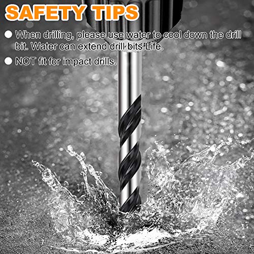 6-Piece Masonry Drill Bit Set & Concrete Drill Bit Set, 5 Sizes, 1/4"-1/2" - size: 6 pcs 1/4"-1/2" Masonry Drill Bit Set