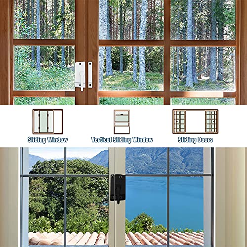Sliding Window Sash Locks White ZUONAI 2 Pack Cam Sash Locks for Double Hung Window Latch Lock Security Vinyl Window Sash Lock and Keeper Replacement for Vertical and Horizontal Sliding Windows - color: White