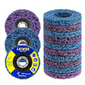 10 Pack Strip Disc Wheels Angle Grinder Paint Removal 4" x 5/8" Purple Blue - style: 4'' x 5/8''-Purple+Blue