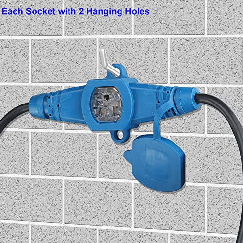 50 Feet Multi Outlet Extension Cord 14 Gauge 7 Nema 5-15R Outlets - size: 14 Gauge 50FT 7 Outlets
