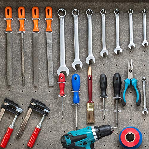 Ripeng 12 Pcs Silver 12 Pcs Screwdriver Organizer Tool Holders Multi-tool Holder - color: Silver