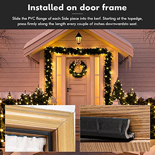 BBTO Weather Stripping Door Window Seal V-Shaped Foam Kerf,150 Feet,Black - color: Black, size: 150 Feet