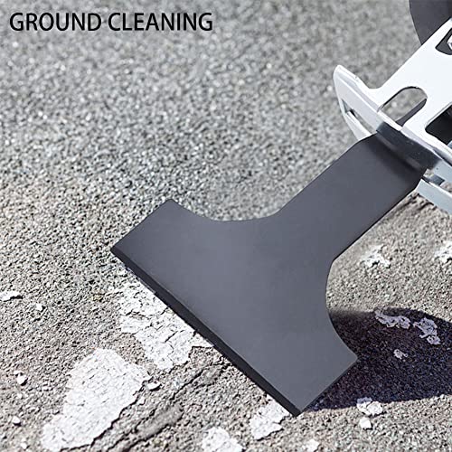 4PCS Reciprocating Saw Scraper Blade, High Carbon Steel Tile Cleaning Tools for Removing Tile Grout Glue Gaps Adhesives, Wall Cleaning, Metal derusting (Black)