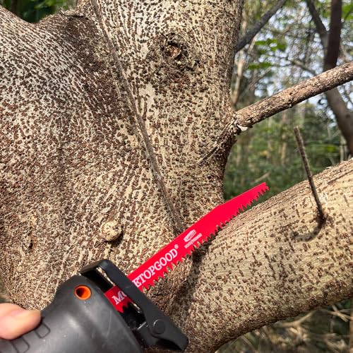 10pcs Wood Pruning Reciprocating Saw Blades, 6 Inch 5TPI Saw Blades for Trees Wood Cutting, Wood Saw Blades - size: 6 Inch---10 PCS