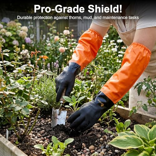 Gastody™ - Chemical Resistant Gloves, Reusable,Heavy Duty Safety Work Gloves,Resist Acid,Oil,Alkali - S-M-L-XL-XXL Size - size: Large, style: Extra-long 27.5"